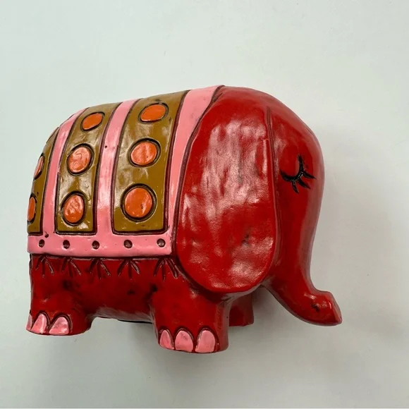 Vintage Pride Creation 60’s-70’s Mod Kitschy Retro Elephant Money Bank